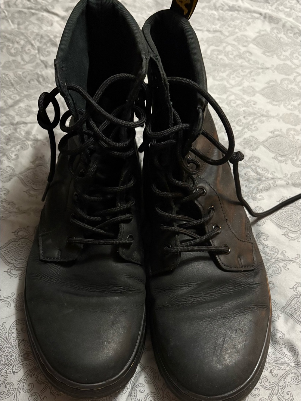Dr. Martens Black Leather Combat Boots